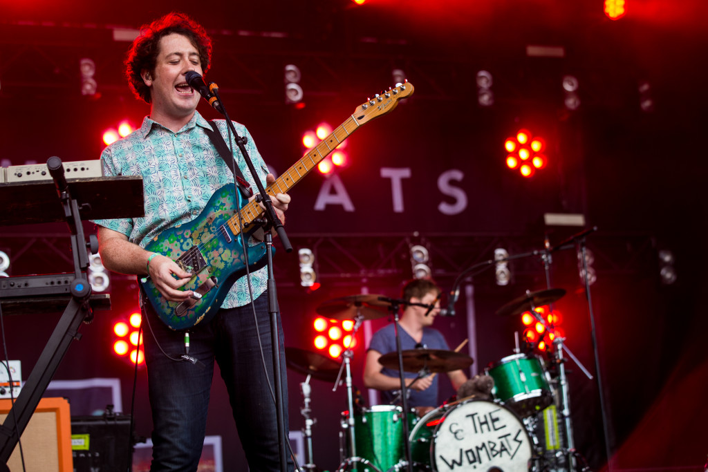 MONTREAL, QUE.: July 29, 2016-- The Wombats perform during the first day of the 2016 Osheaga Arts and Music festival at Parc Jean Drapeau on Friday July 29, 2016. (Tim Snow / EVENKO MANDATORY CREDIT)